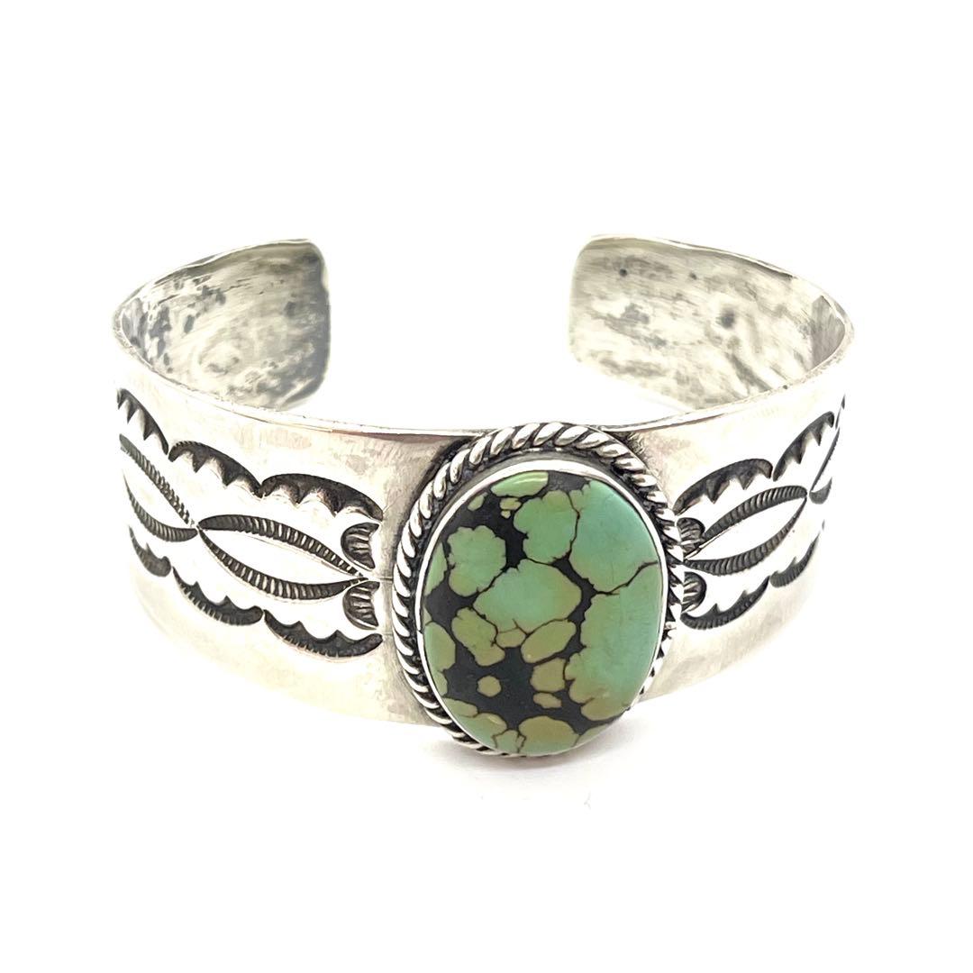 ねこまんじゅう 様用●ナバホ族●ターコイズ ●シルバーバングル●925●ビンテー