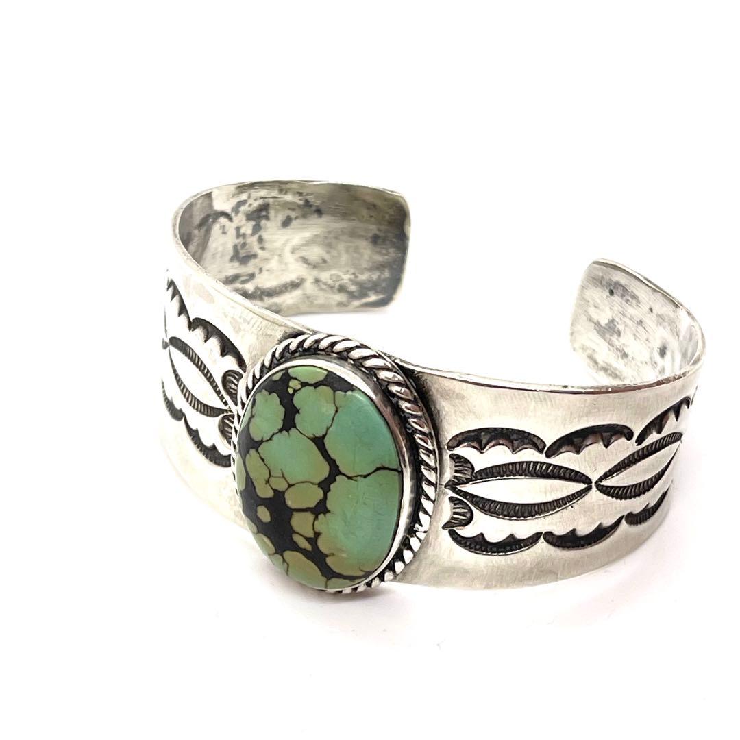 ねこまんじゅう 様用●ナバホ族●ターコイズ ●シルバーバングル●925●ビンテー