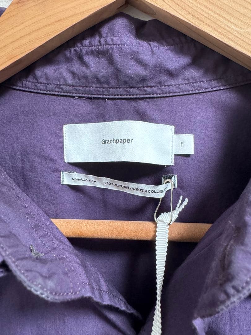 グラフペーパー　ブロードシャツ　パープル