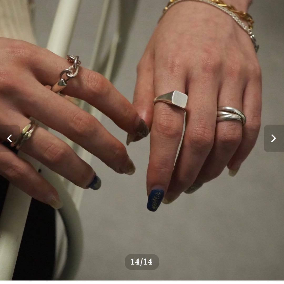 nanagu m. chain ring シルバー925 リング 18.0号