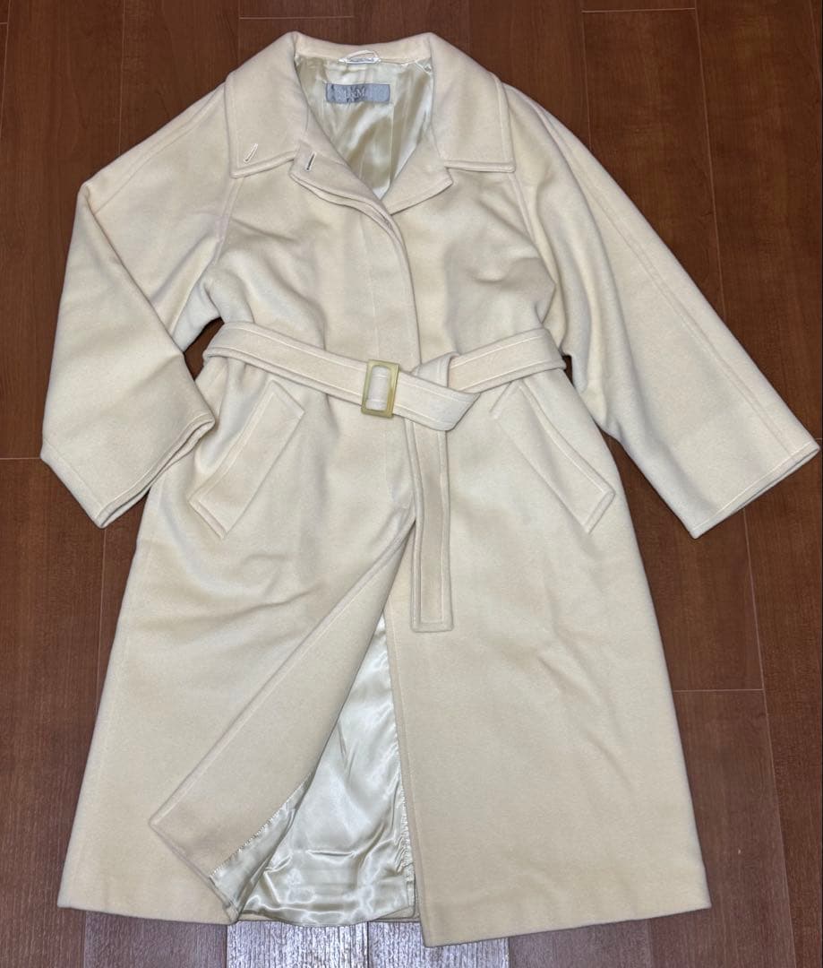 【MaxMara】　ベルデッドデザイン　ロングコート