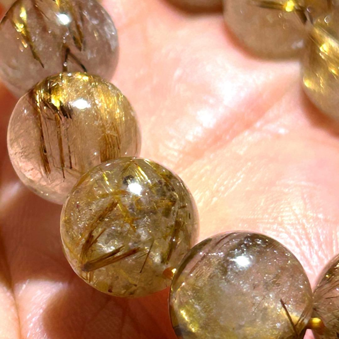 ⭐️高級品！タイガー タイチン　ルチル ブレス　極美！福寿開運宝珠③