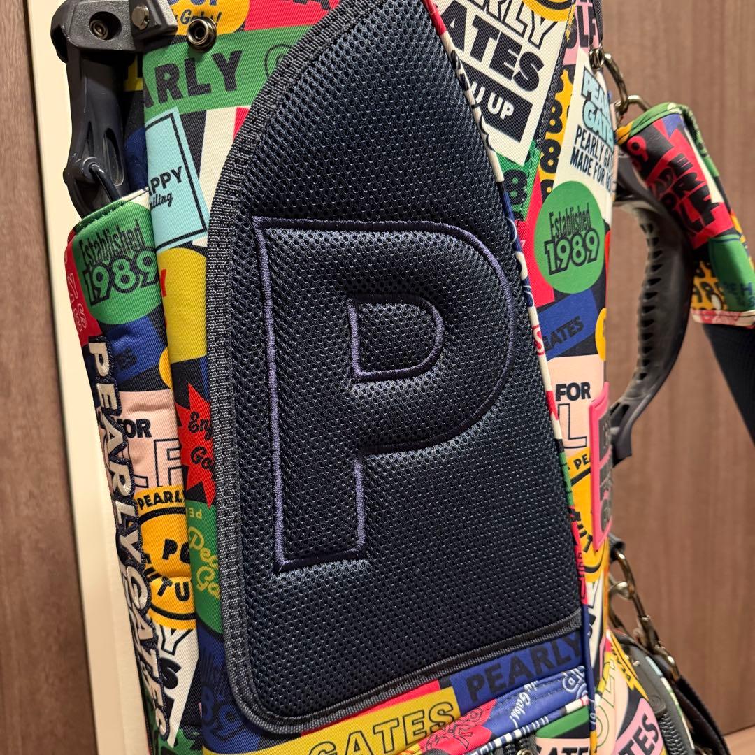 【希少】パーリーゲイツ キャディバッグ カラフルワッペン【極上品】