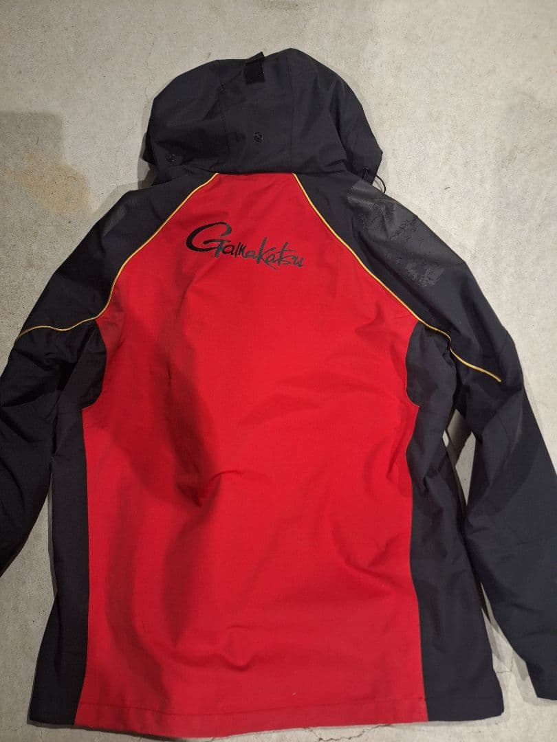 【やましん】Gamakatsu オールウェザースーツ(上下セット) 赤/黒