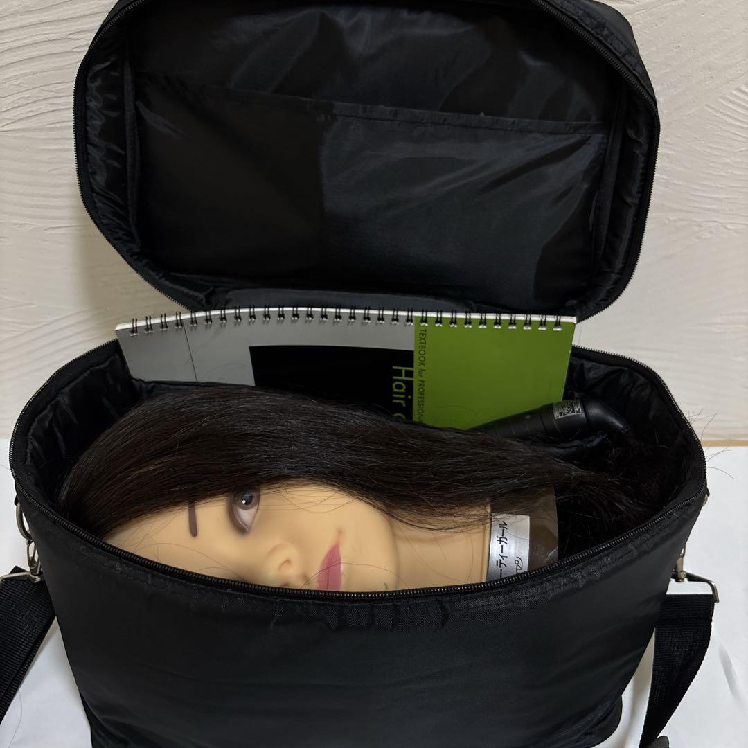 【ヘアアレンジ練習セット】マネキン・クランプ・ヘアアイロン・ブラシ・バッグ付き
