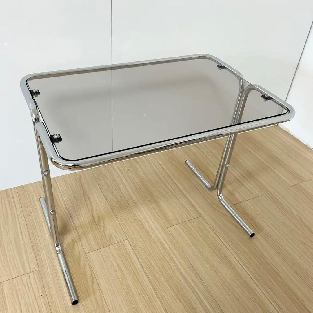 ガラステーブル　ローテーブル　スチール　アイアン　サイドテーブル　メタル