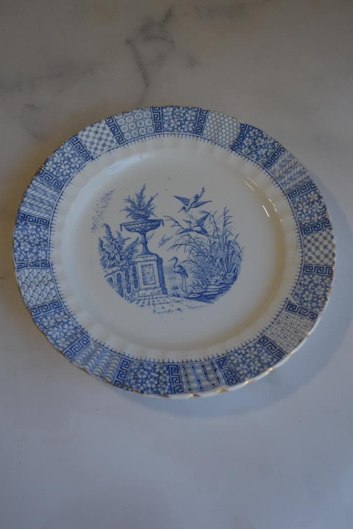 2枚組　超美品　リュネビル　DENTELLE（レース）皿　フランスアンティーク