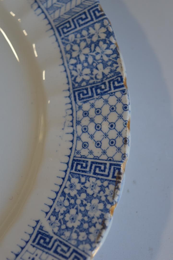 2枚組　超美品　リュネビル　DENTELLE（レース）皿　フランスアンティーク