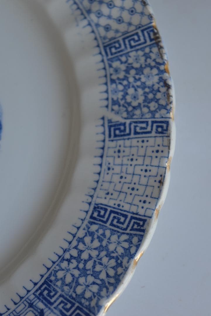 2枚組　超美品　リュネビル　DENTELLE（レース）皿　フランスアンティーク