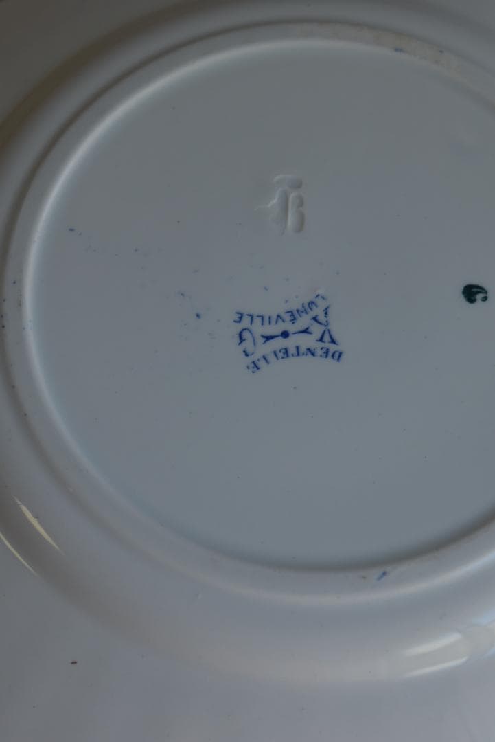 2枚組　超美品　リュネビル　DENTELLE（レース）皿　フランスアンティーク