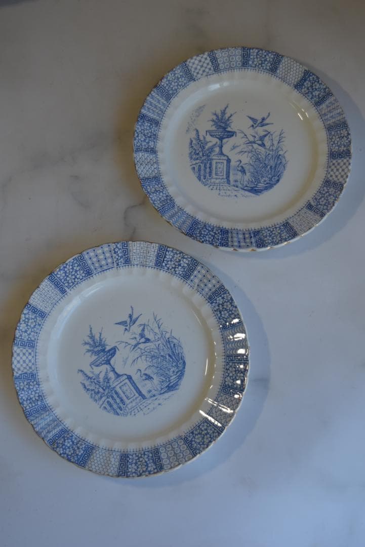 2枚組　超美品　リュネビル　DENTELLE（レース）皿　フランスアンティーク