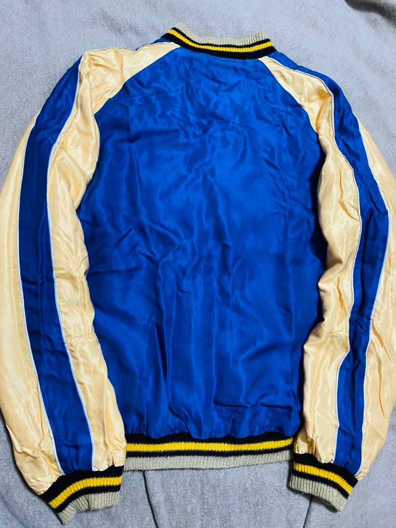 BEAMS 虎 東洋テーラー 2面用 スカジャン unisex レーヨン ブルー