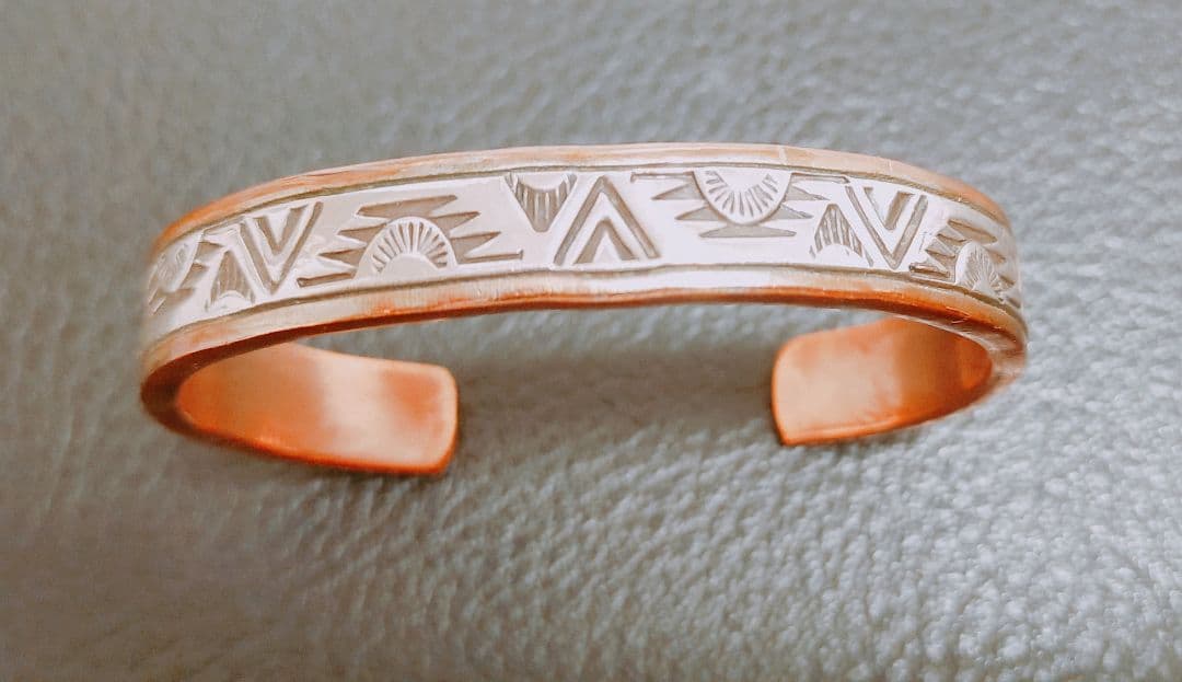 初期 ワイル セカテロ ツートンカラーバングル シルバー&カッパー