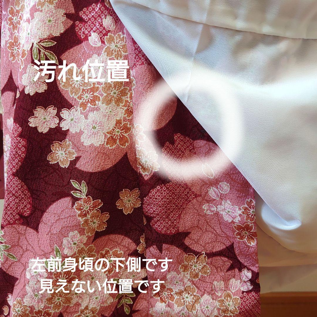 ３歳　桜柄ちりめん着物と被布エプロンセット　七五三などに