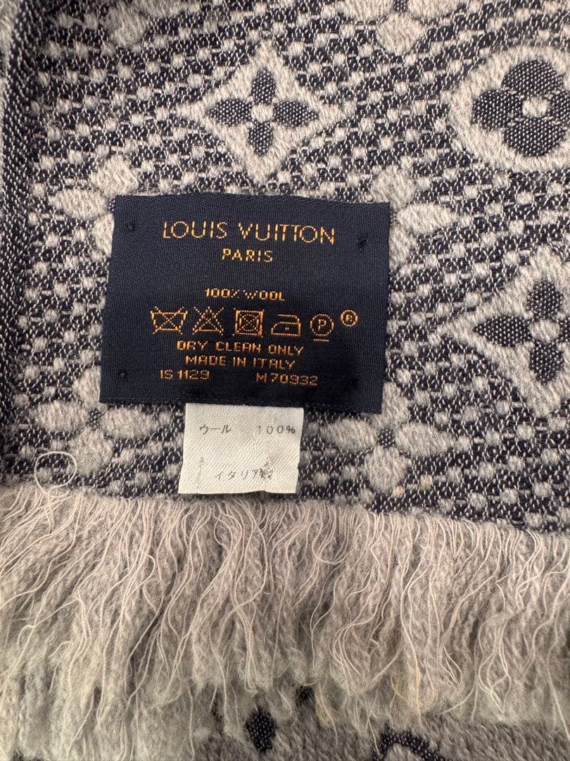 LOUIS VUITTON ウールマフラー グレー　箱付き