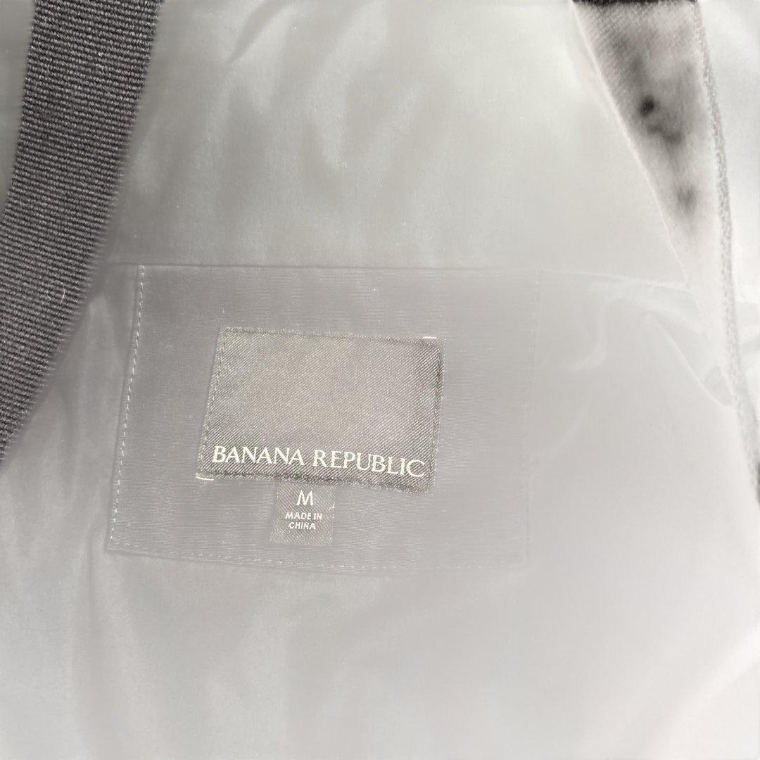 BANANA REPUBLIC ファー付きロングダウンコート　ブラック