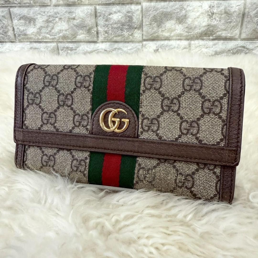 GUCCI　グッチ　オフディア　長財布　シェリーライン
