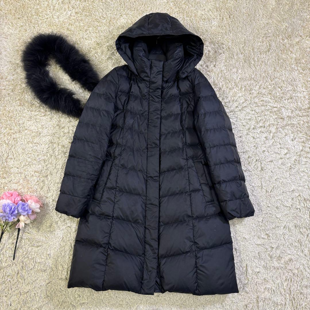 23区　取り外し　ラクーンファー　フード　3way ダウンコート　40