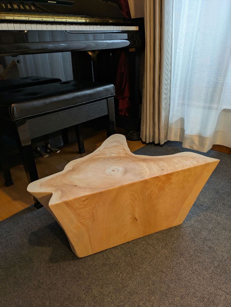 まな　天然檜　切り株　椅子　スツール　テーブル　高さ約25㎝