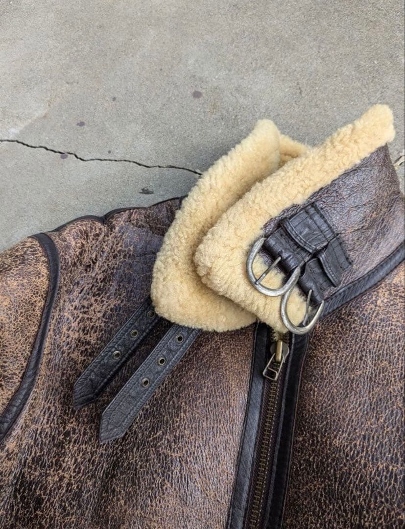 貴重◎80's unknown mouton vintage jacket