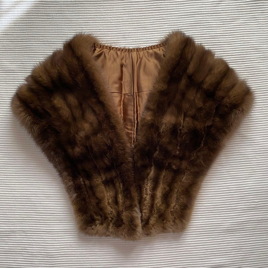 ✦特価セール✦ 美品✨ セーブルショール ファー ストール しっぽ着脱 2way