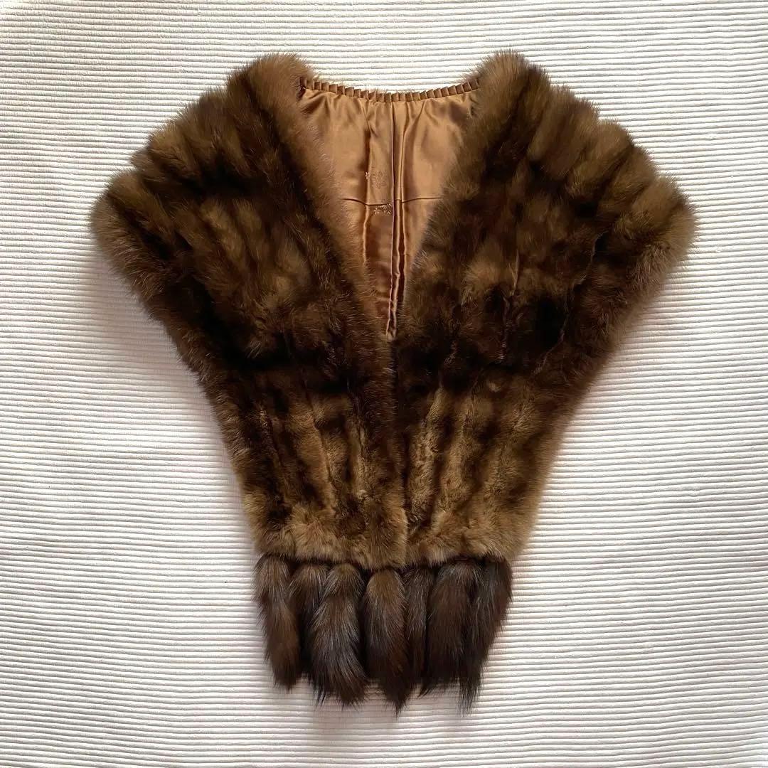 ✦特価セール✦ 美品✨ セーブルショール ファー ストール しっぽ着脱 2way