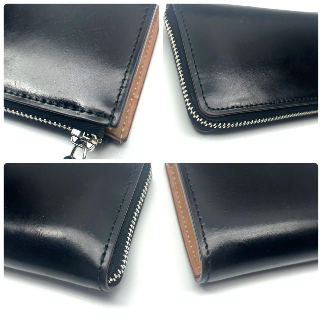 ★美品★GANZO ガンゾ コードバン Lファスナー 小銭入れ ブラック