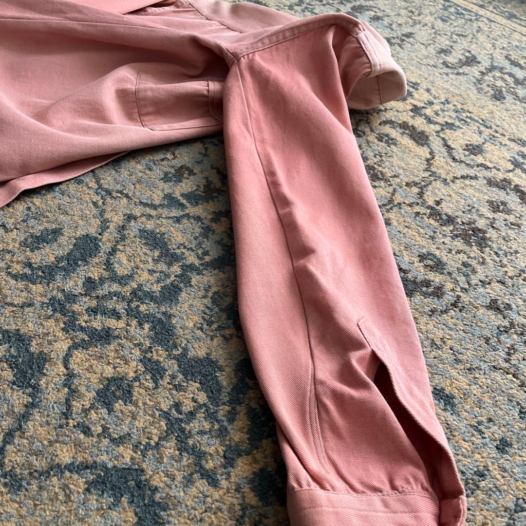 40s コットン ギャバジン シャツ ボックス ピンク サンフェード 検 50s