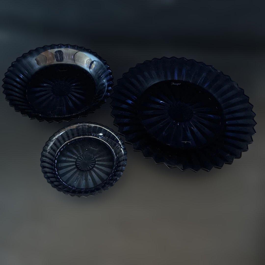 稀少BACCARAT ミルニュイ　ミッドナイトブルー3点セット