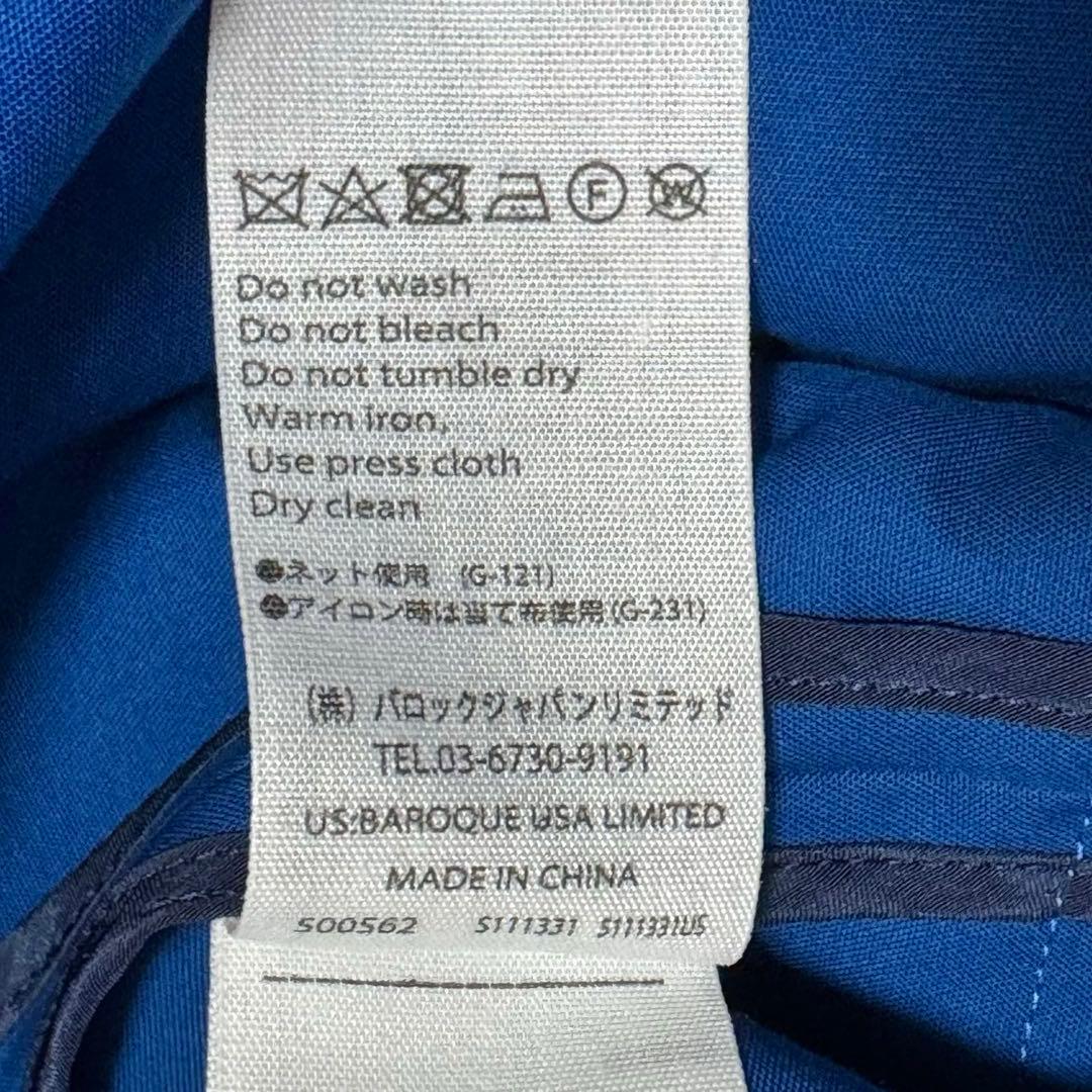 エンフォルド　enfold ステンカラーボックスコート　トレンチコート　青