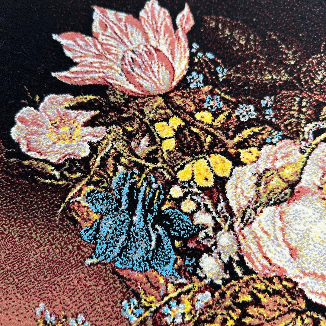 【新品未使用】絵画風絨毯　カーペット　玄関用　花　玄関　廊下　絵画　イラン