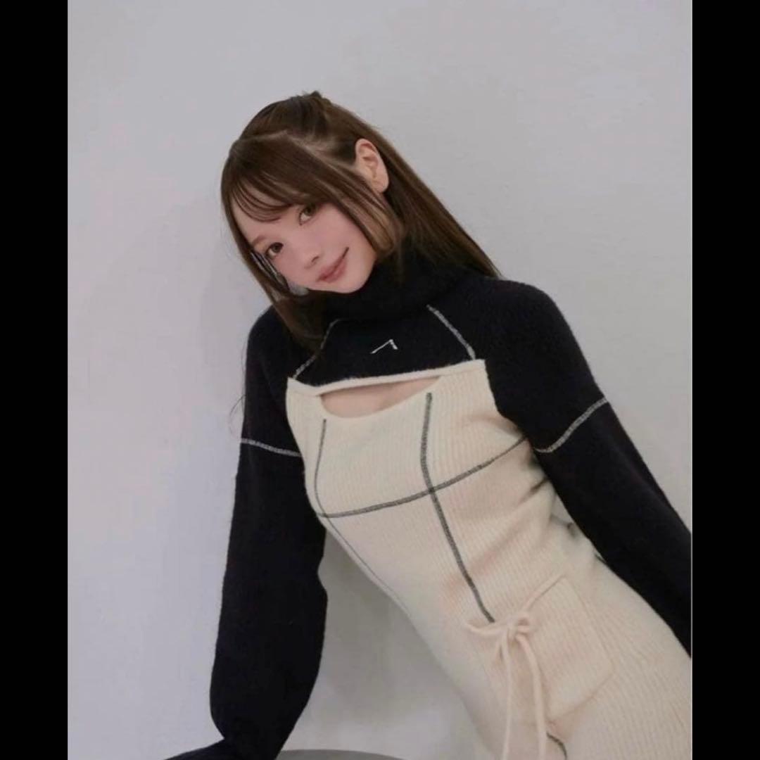 andmary Milo mini dress ベージュ