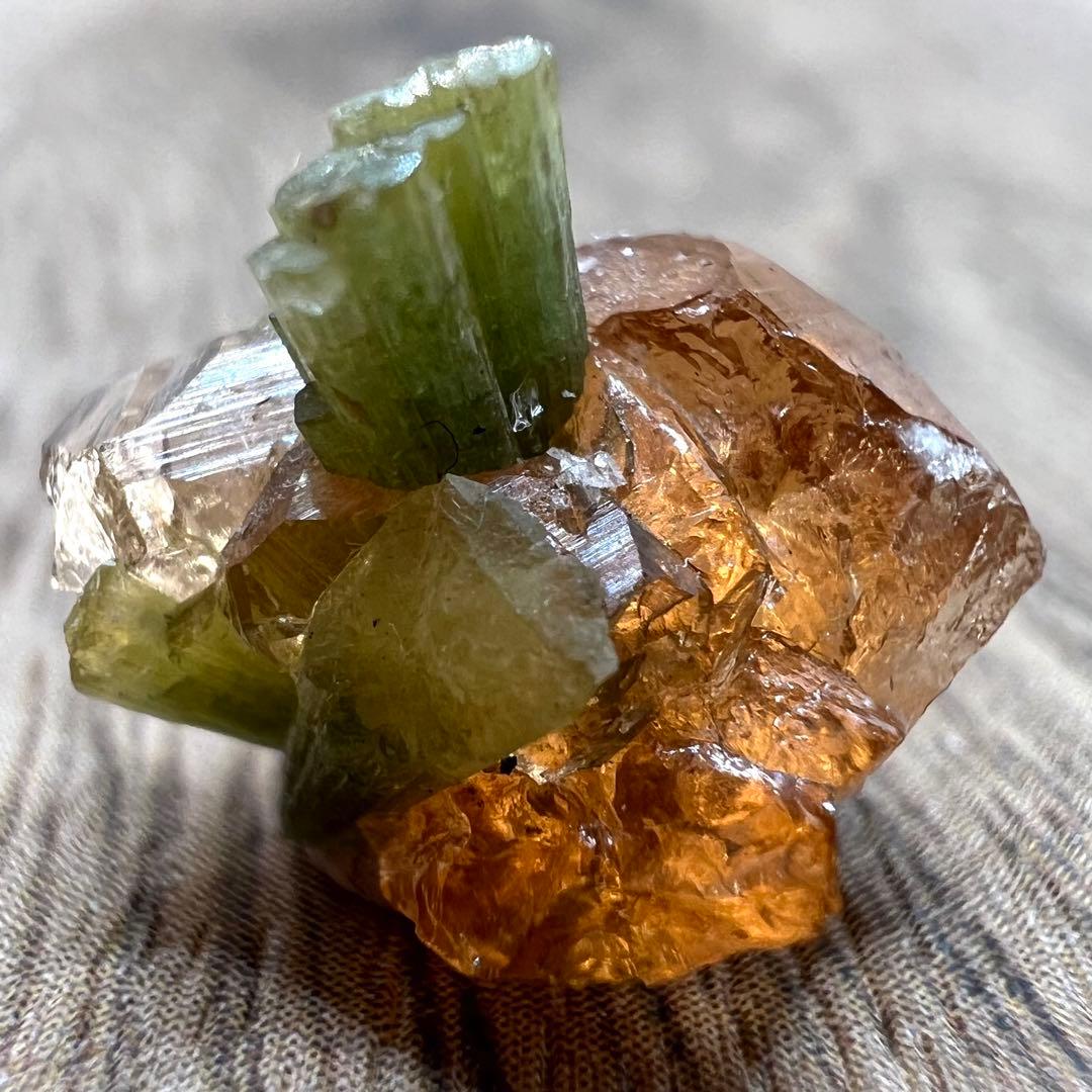 ヘソナイト ガーネット ダイオプサイト 共生 鉱物 標本 原石