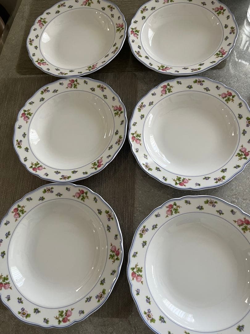 Hutschenreuther 花柄皿 6枚セット