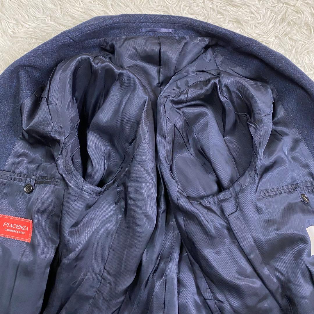 未使用級✨近年 エディフィス ヘリンボーン カシミヤ ダブルチェスターコートL