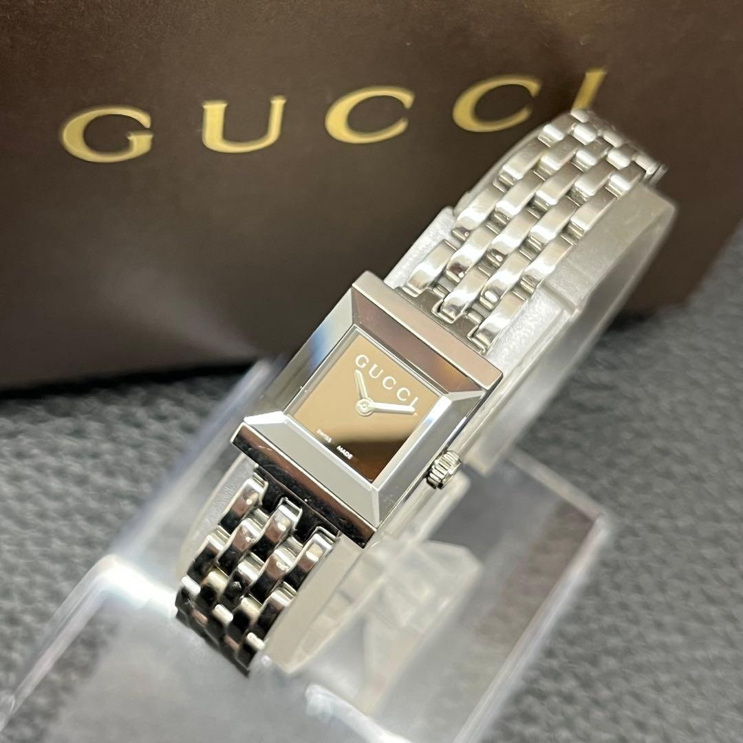 (B122512) GUCCI Gフレーム 128.5 腕時計 箱付き クォーツ