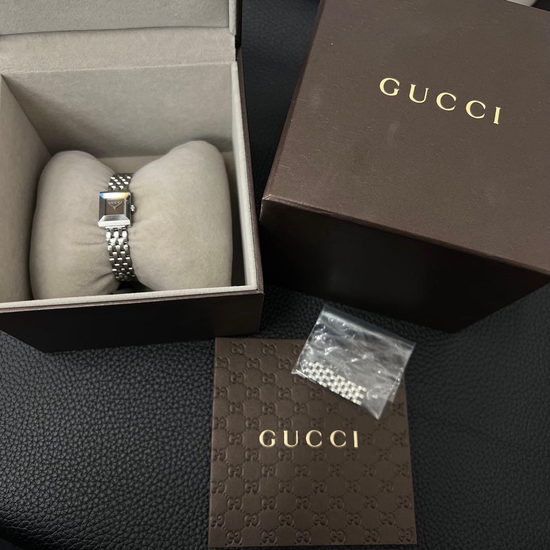 (B122512) GUCCI Gフレーム 128.5 腕時計 箱付き クォーツ