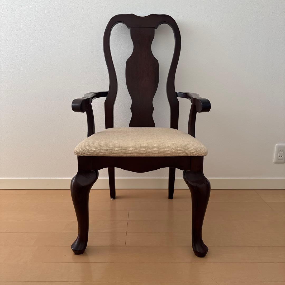 クラシックスタイル アームチェア ダークブラウン 大塚家具