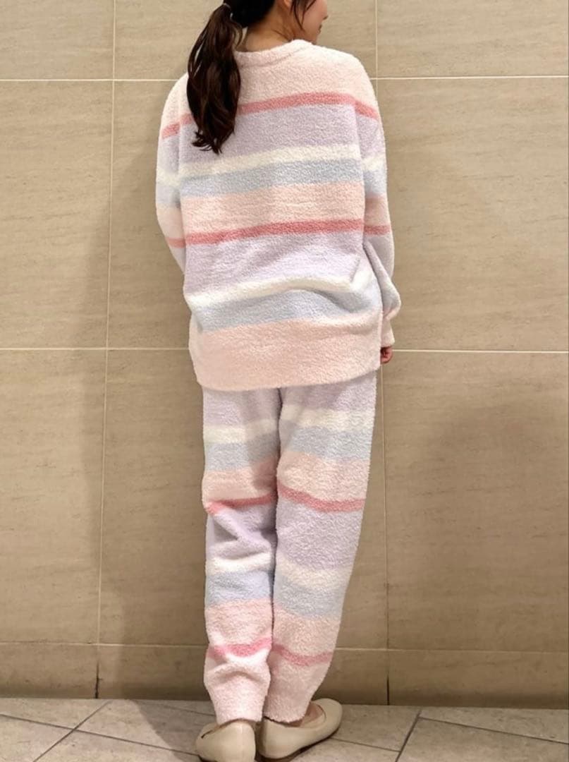 ベビモコカラフルボーダープルオーバー&ベビモコカラフルロングパンツ