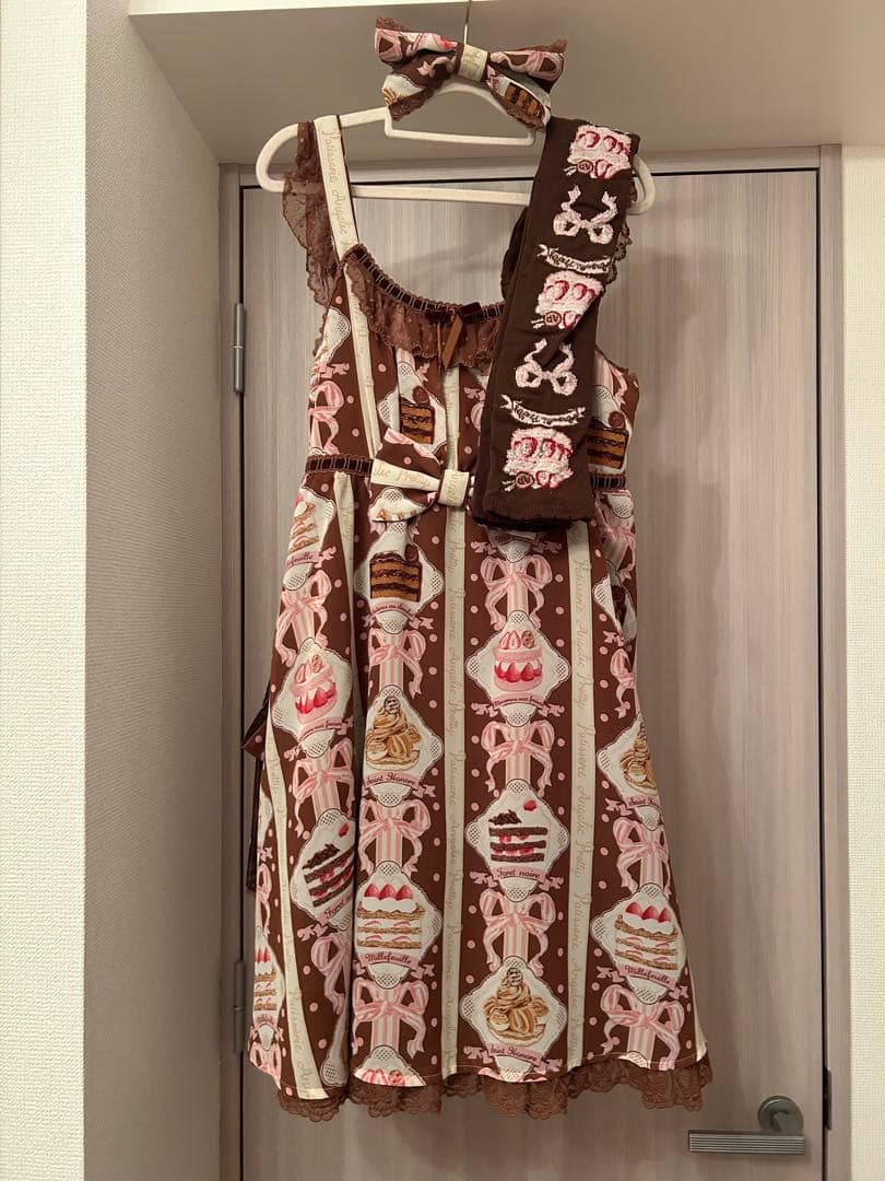 Petit Patisserie ハイウエストJSK×バレッタ×靴下セット