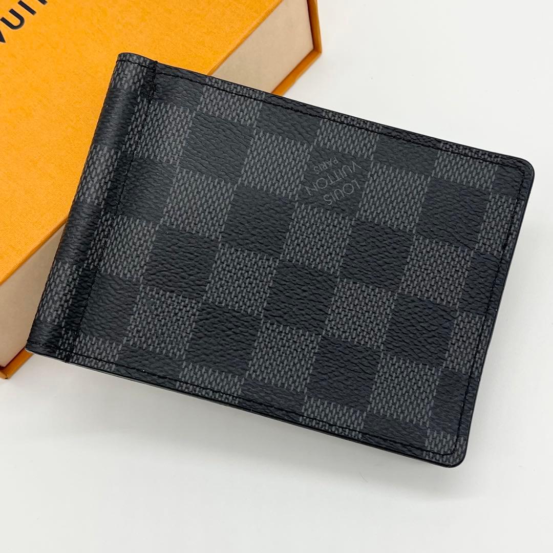 【美品】ルイヴィトン　ポルトフォイユパンス　マネークリップ　ダミエグラフィット