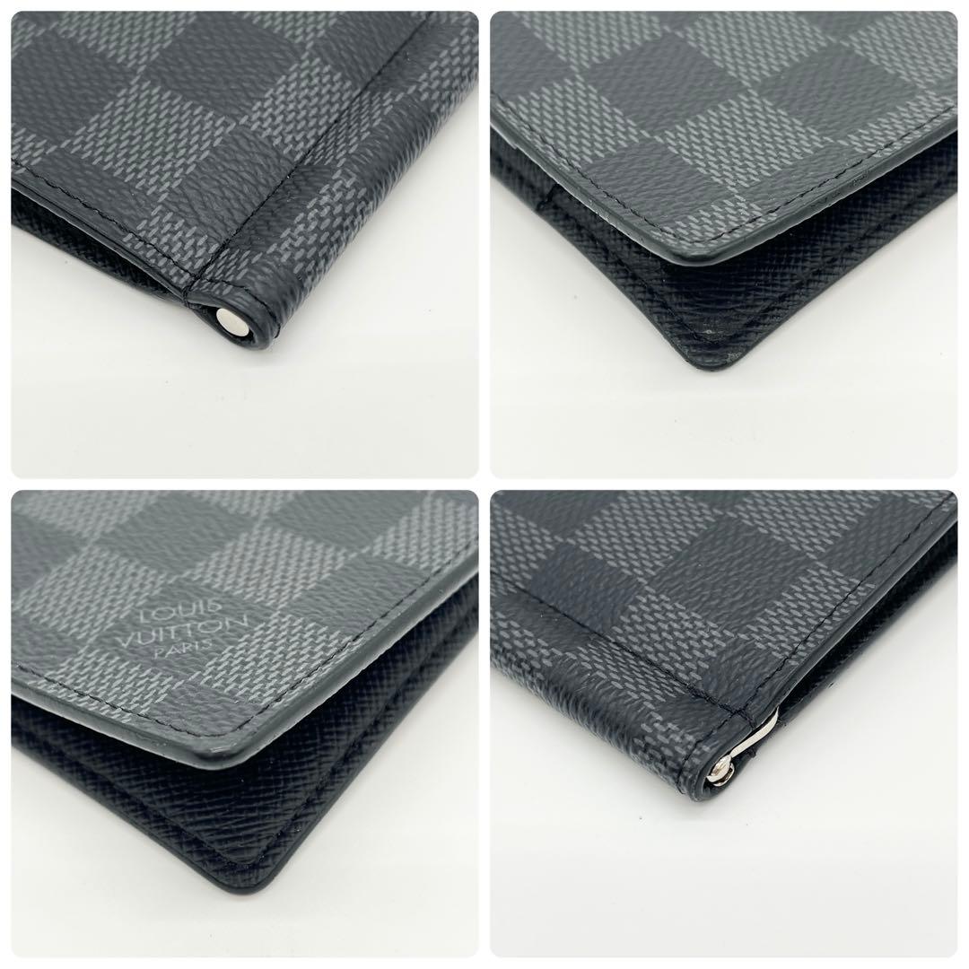 【美品】ルイヴィトン　ポルトフォイユパンス　マネークリップ　ダミエグラフィット