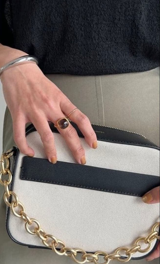 Fruitsjolie x Demi-LuxeBEAMSスモーキークォーツリング