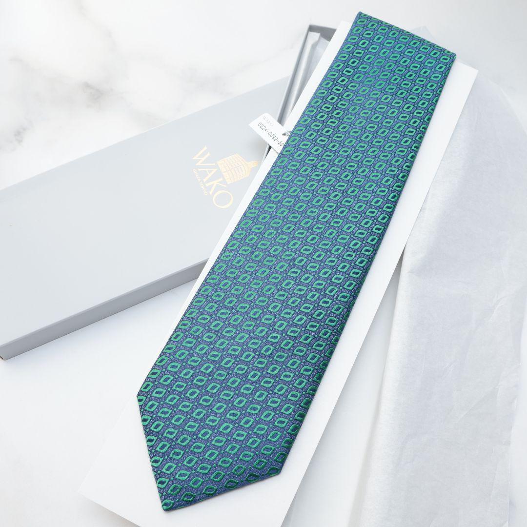 未使用 シャルベ WAKO シルク ネクタイ 銀座 和光 フランス製