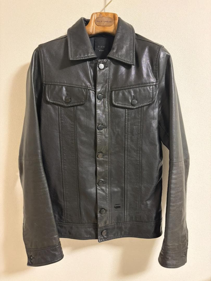 G-STAR RAW ジースター レザージャケット ブラック S