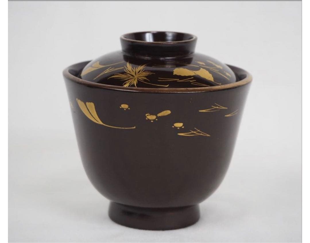 送料無料　江戸時代　豊楽焼『慶楽』銘　椀５客　本物保証　★共箱・二重箱★