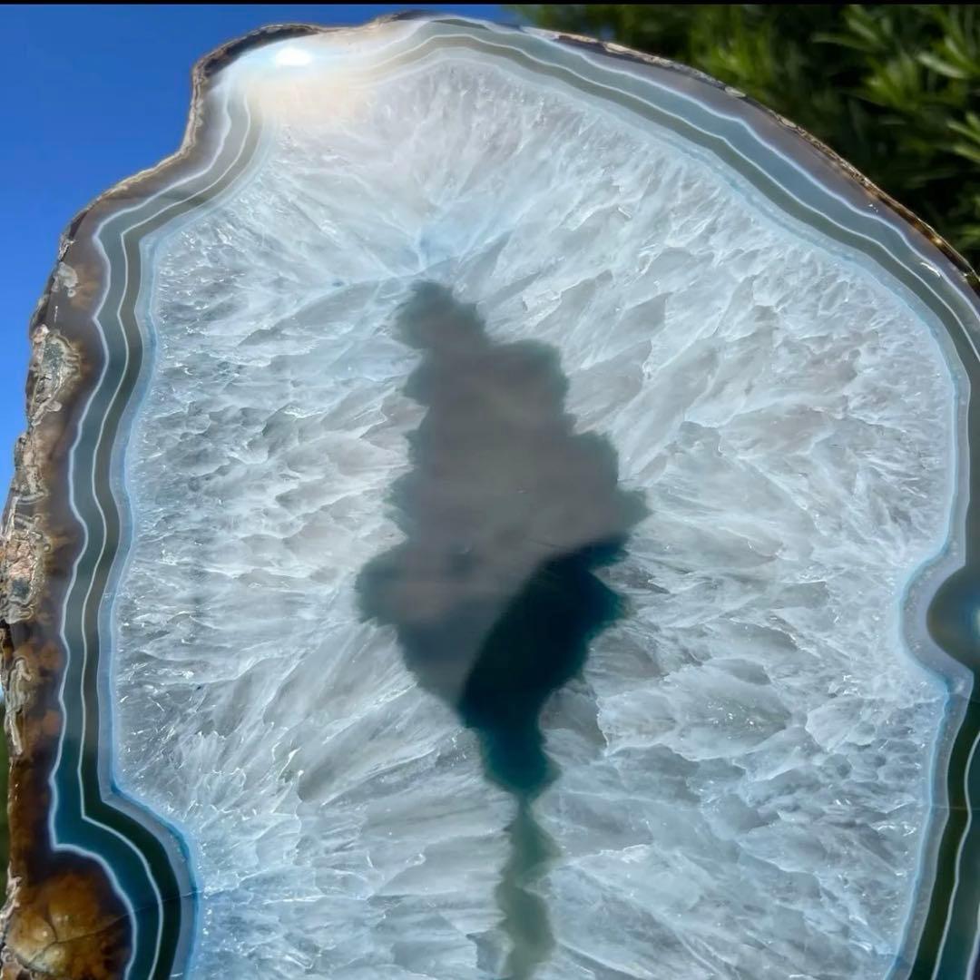 ☆家宝級 大迫力☆16.79kg!!☆爽やかブルー発色☆ブルー瑪瑙 原石 天然石