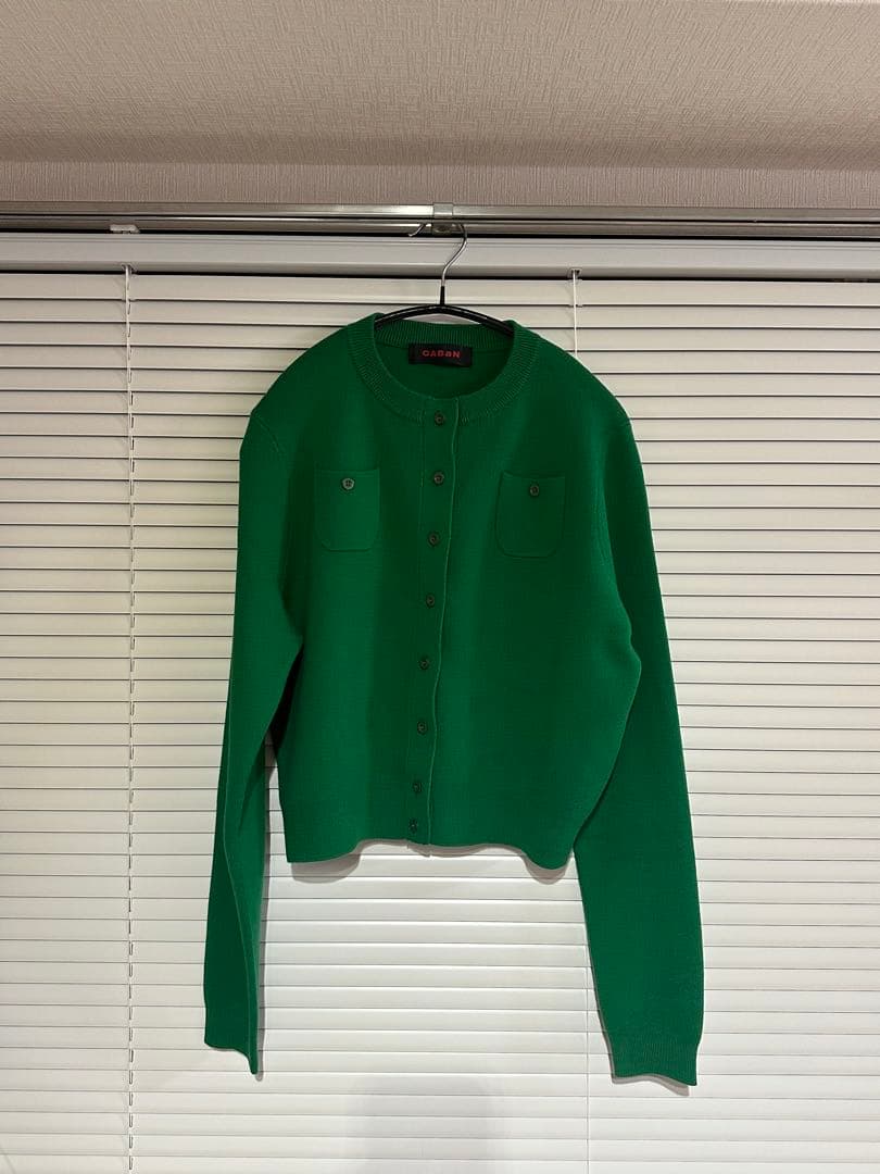 【美品】CABaN コットンカシミヤクルーネックカーディガン