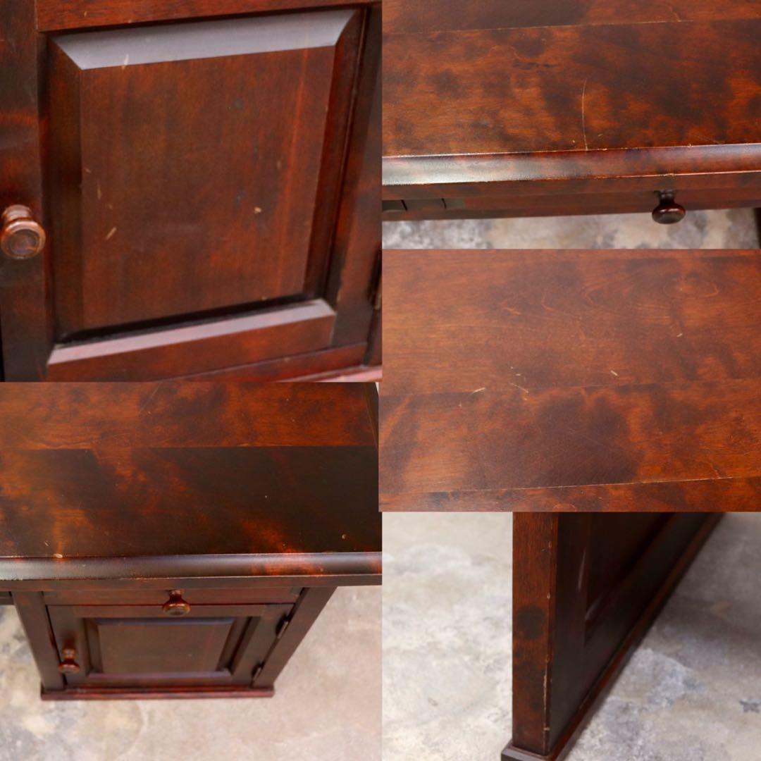 GMIS75○北海道民芸家具 文机 樺材 レトロ アンティーク 和家具 飛騨