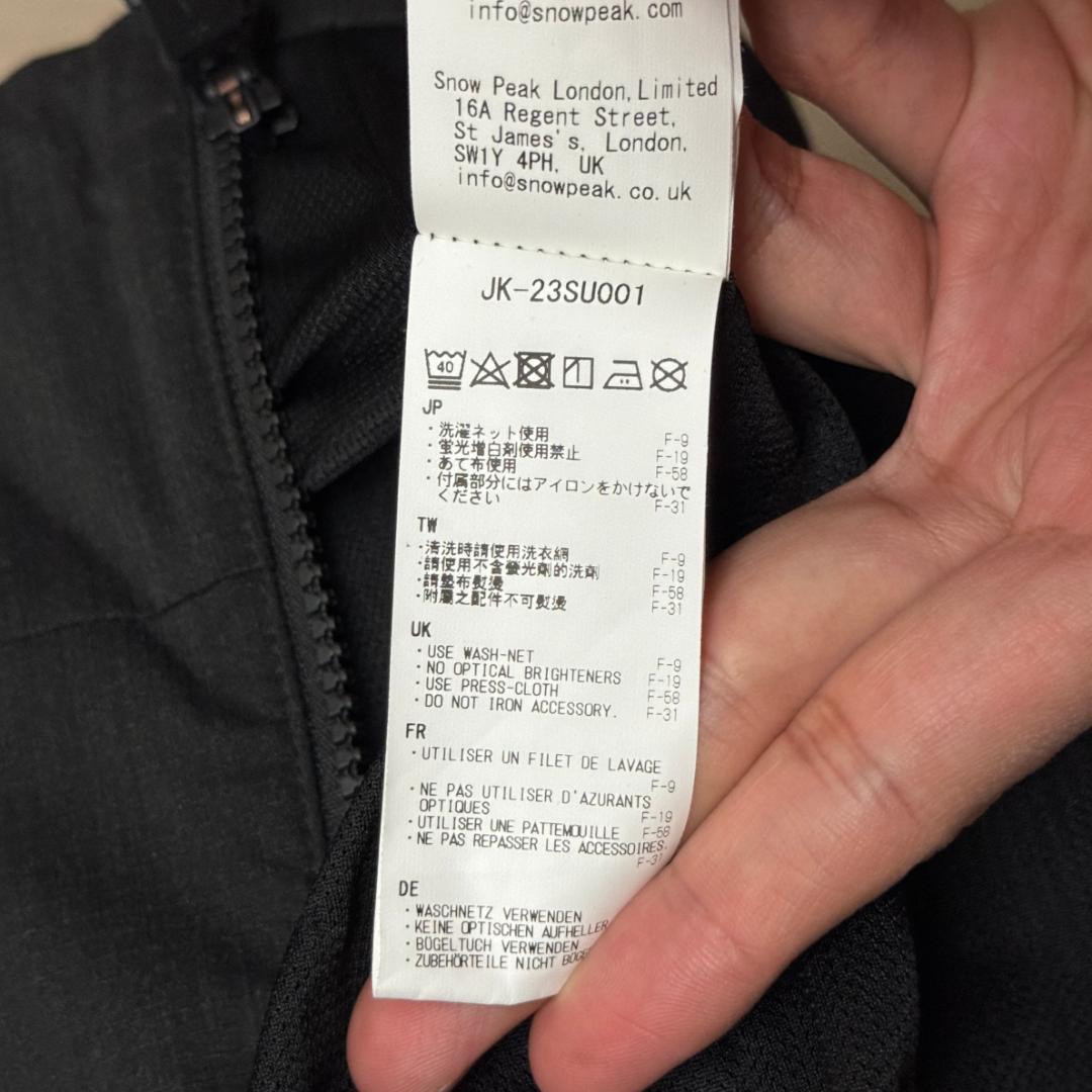 定価4万✨️peak 焚火 FRジャケット 黒 Lサイズ 23SS